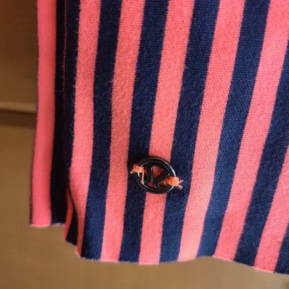 Lululemon Vinyasa Scarf Classic Stripe Light Flare Inkwell Rulu OS W9596S Wrap - Picture 3 of 4